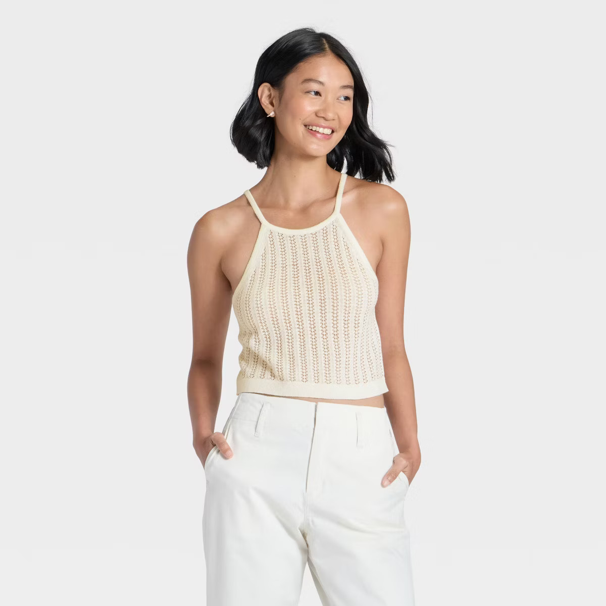 Women's Pointelle Tank Pullover Sweater - A New Day™ | Target