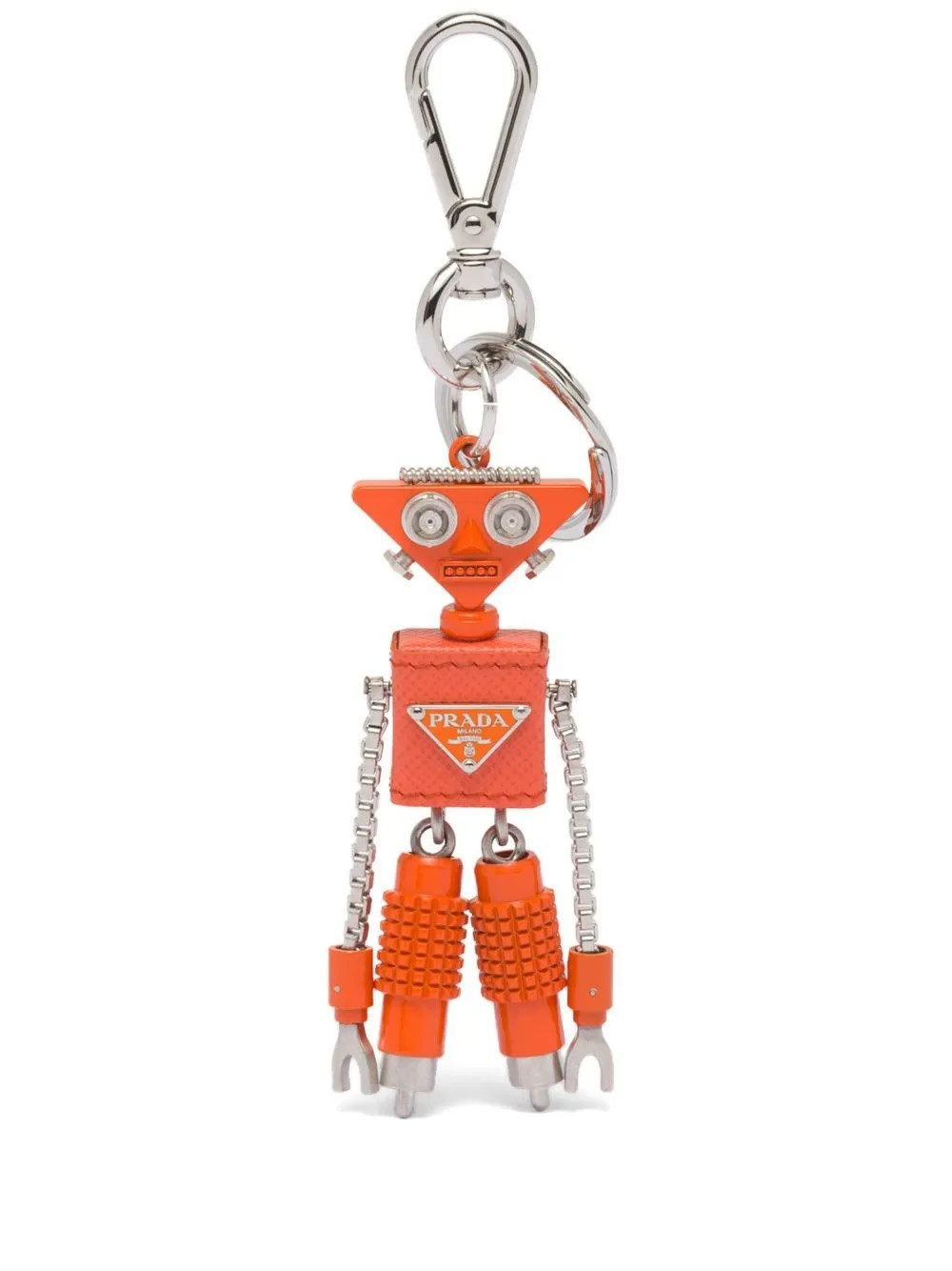 Prada logo-plaque Detail Keyring - Farfetch | Farfetch Global