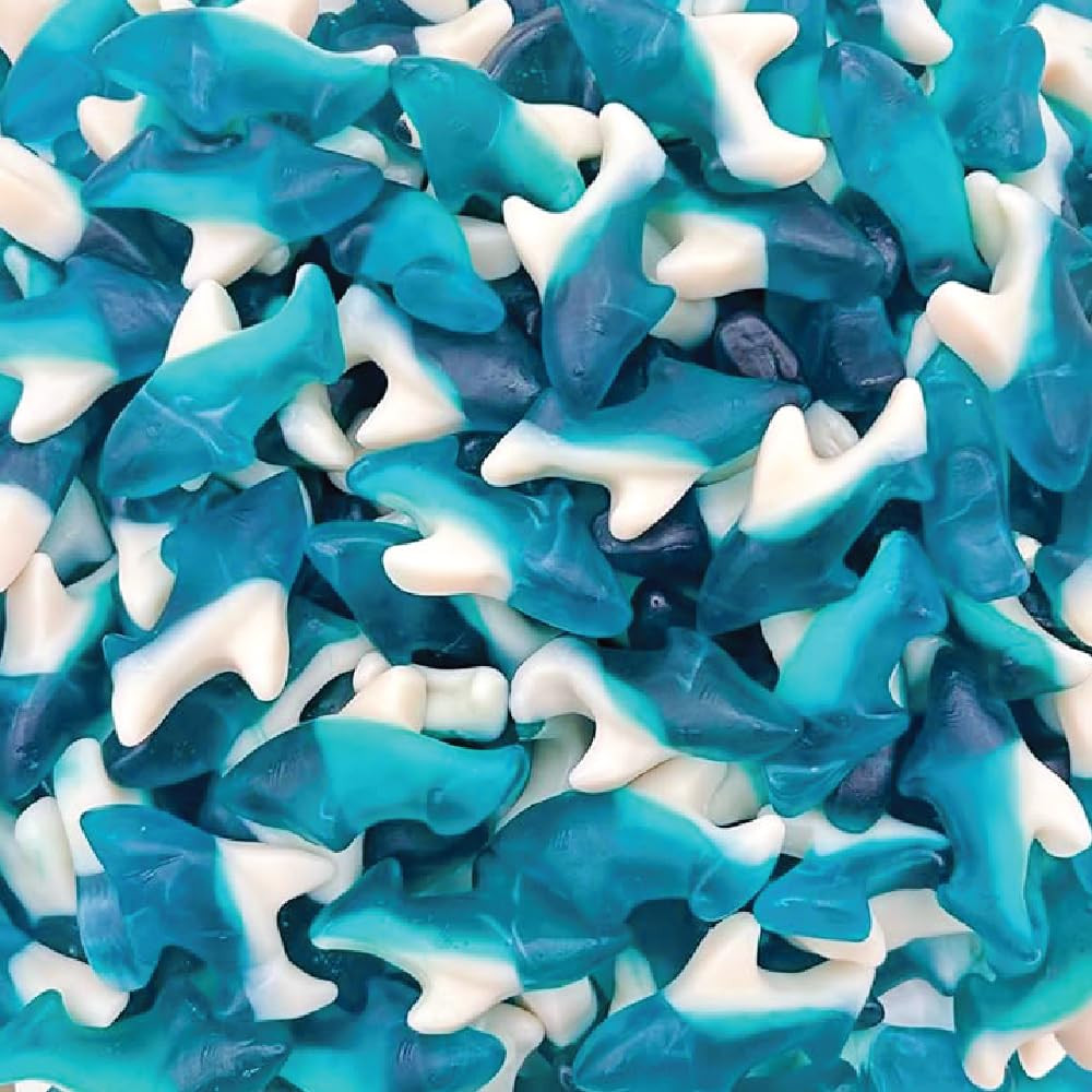 Amazon.com : Blue Sharks Gummy Candy | 1 Pound Bag | Blue Raspberry Flavor | Chewy Fruity Gummy S... | Amazon (US)