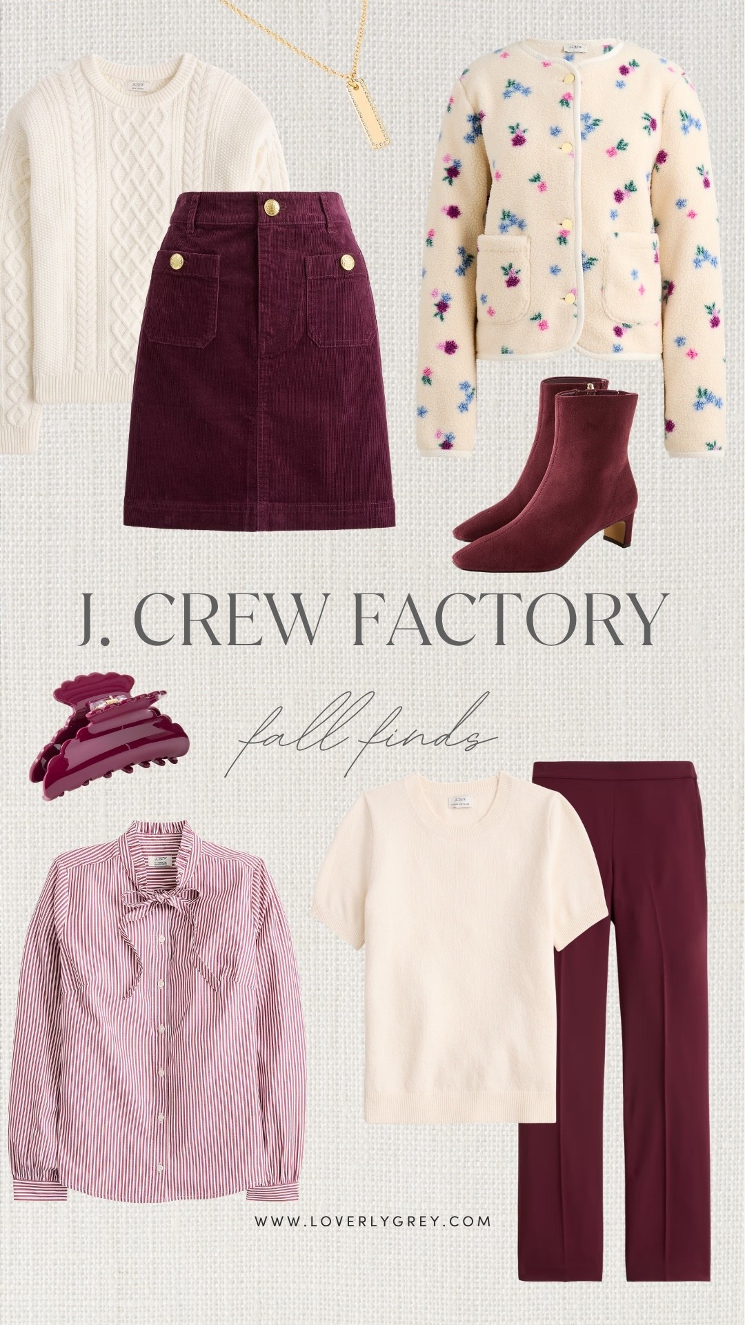 Burgundy is having a moment and I’m here for it. These J.Crew Factory sweaters, corduroy skirt, floral jacket and burgundy boots are perfect for fall outfits and preppy fall fashion.

#LTKootd #LTKSeasonal #LTKWorkwear