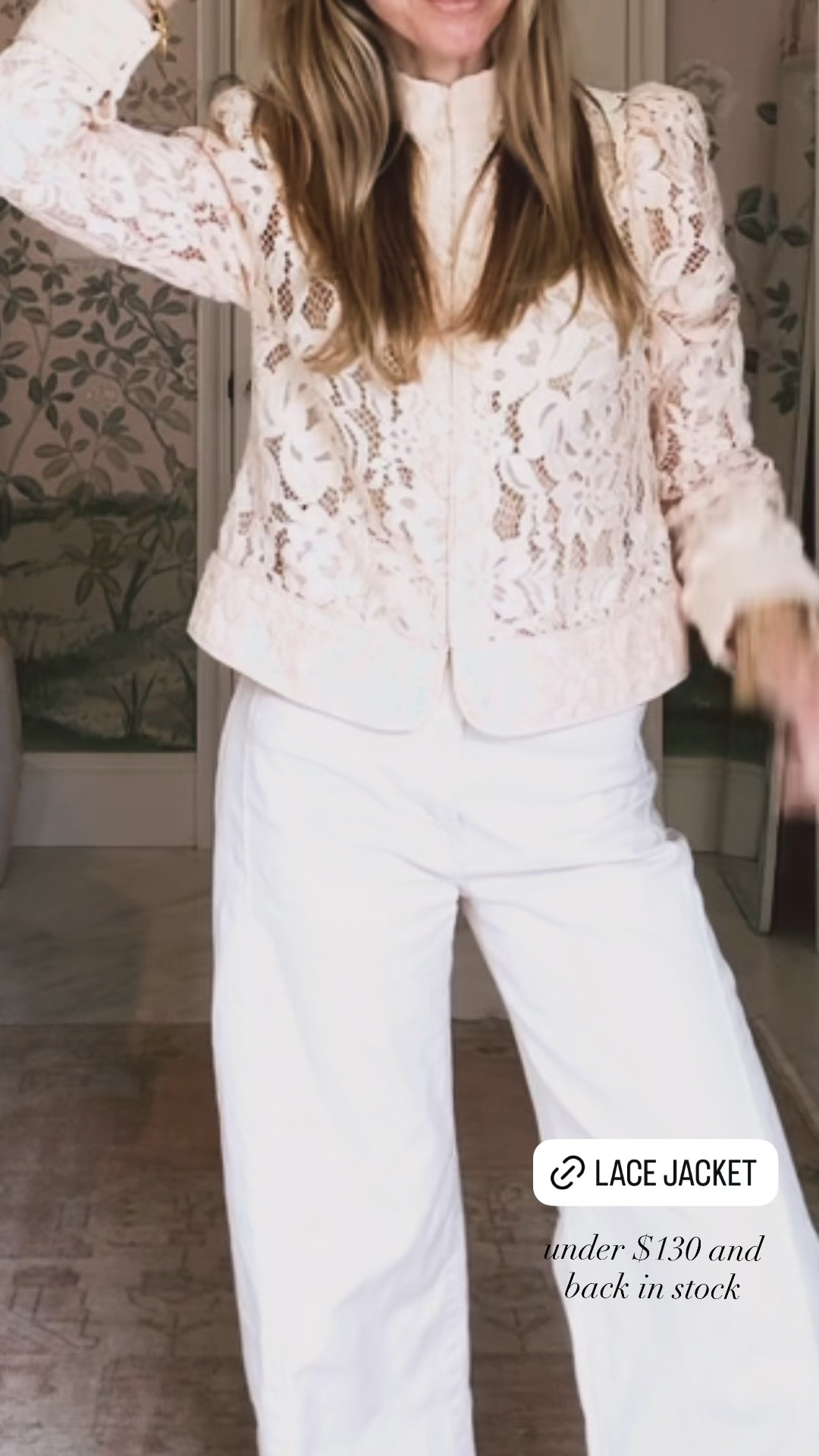Love this lace top! Under $130. Wearing a nude tank underneath.

#LTKdayinmylife #LTKgrwm #LTKootd