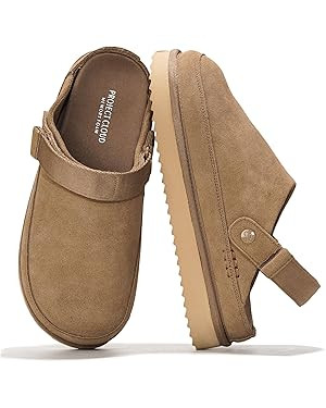 Project Cloud Genuine Suede Clogs for Women - Memory Foam Womens Clogs & Mules with Adjustable St... | Amazon (US)