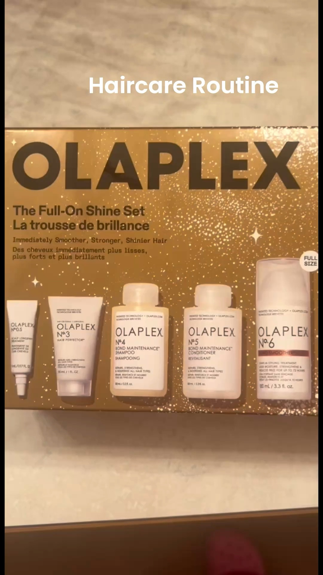 My full haircare routine 💇‍♀️ I use the Olaplex Full On Shine Set, The @The Pony Pick Glow Brush and The Conair Infinit Pro Hairdryer ❤️

#LTKgrwm #LTKdayinmylife #LTKselfcare