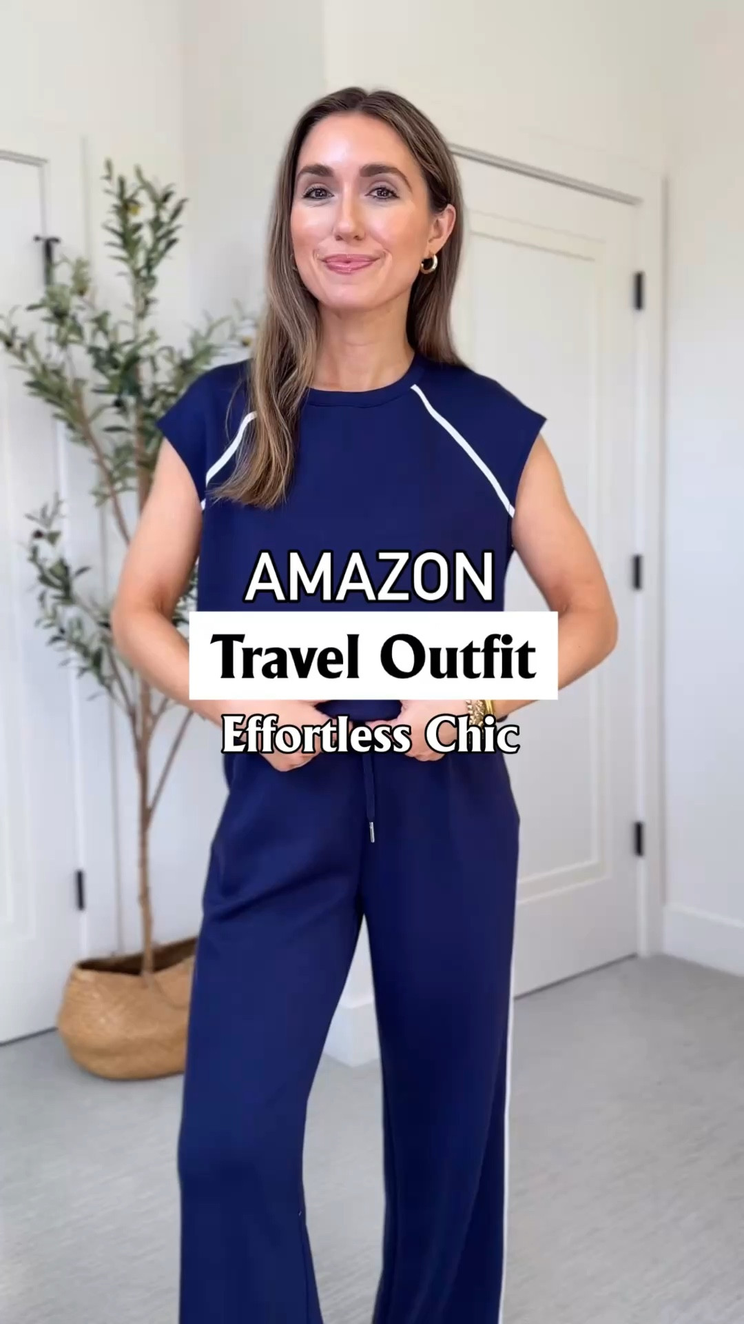 Amazon Travel outfit featuring effortless chic 2-piece-set! I’m wearing navy in S

#LTKTravel #LTKgrwm #LTKootd