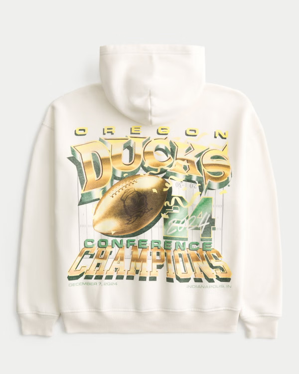 Men's Boxy University of Oregon Ducks Graphic Hoodie | Men's Graphics Shop | HollisterCo.com | Hollister (US)