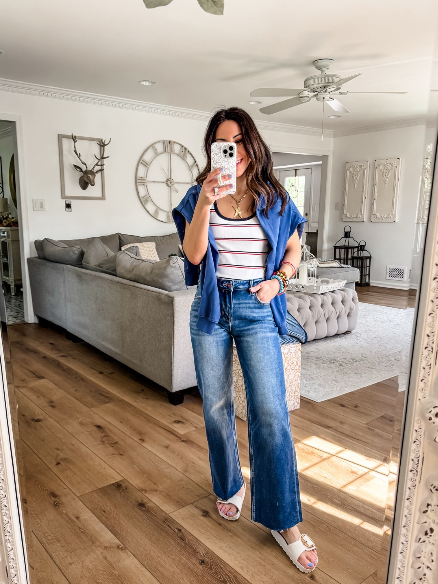 25 jeans. Small tank top.

#LTKOver40 #LTKPetite