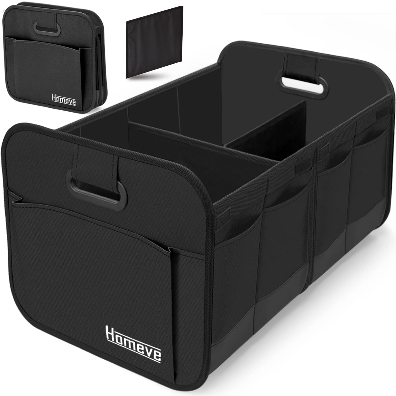 Homeve Car Trunk Organizer, Car Storage, Reinforced Handles, Collapsible Multi-Compartment Car Or... | Amazon (US)