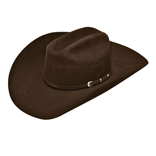 ARIAT Unisex Wool Cowboy Hat with 3-Piece Buckle Set Hatband, Chocolate, 7-1/4 | Amazon (US)