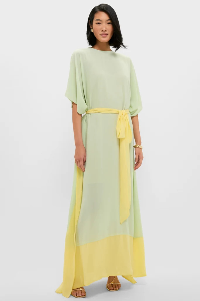 Mint Chiffon Rainier Caftan Gown | Tuckernuck (US)