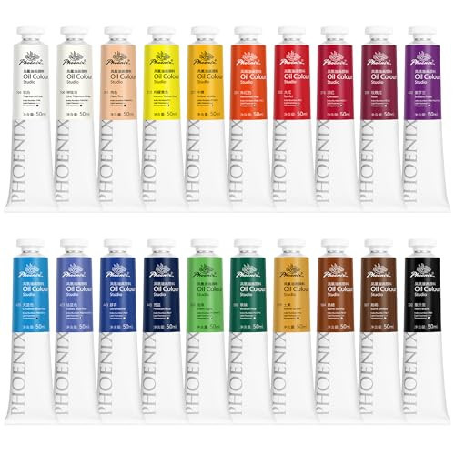 PHOENIX Studio Oil Paint Set - 20 Colors x 50ml / 1.69 Fl oz. - Professional Oil Based Art Paints for Painting, Gift for Oil Painter | Amazon (US)