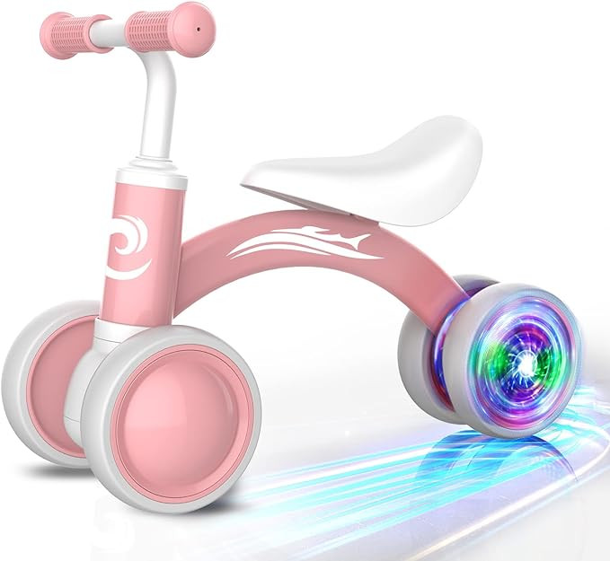 Colorful Lighting Baby Balance Bike Toys for 1 Year Old Girl Gifts, 10-36 Month Toddler Balance B... | Amazon (US)
