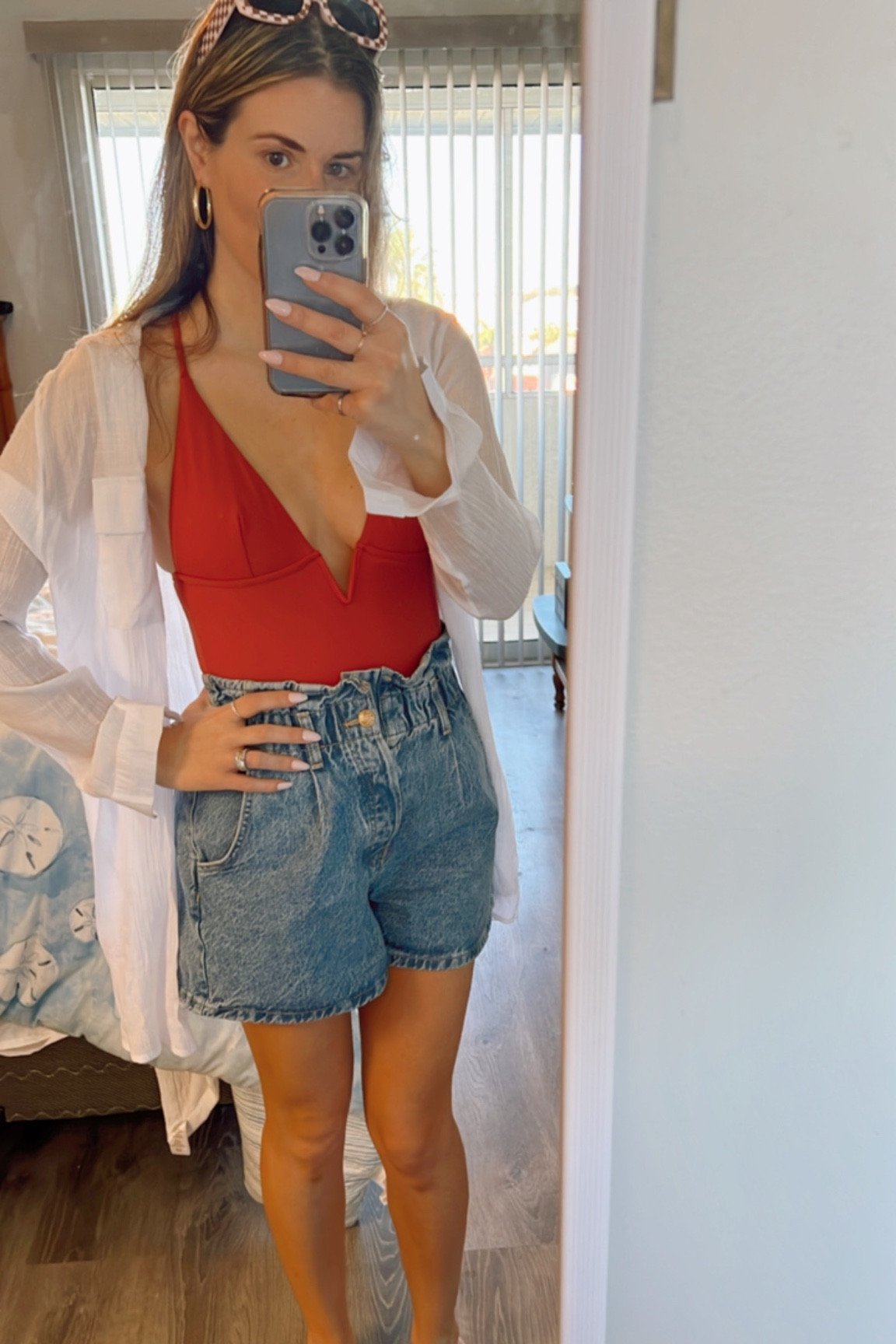 Beach vibes! Swim suit size small. Hoop earrings are Gold-40mm  

#LTKFind #LTKtravel #LTKSeasonal