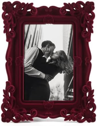 Old-fashioned 4x6 Decorative Picture Frame for Friend Photo,Wine Red | Amazon (US)