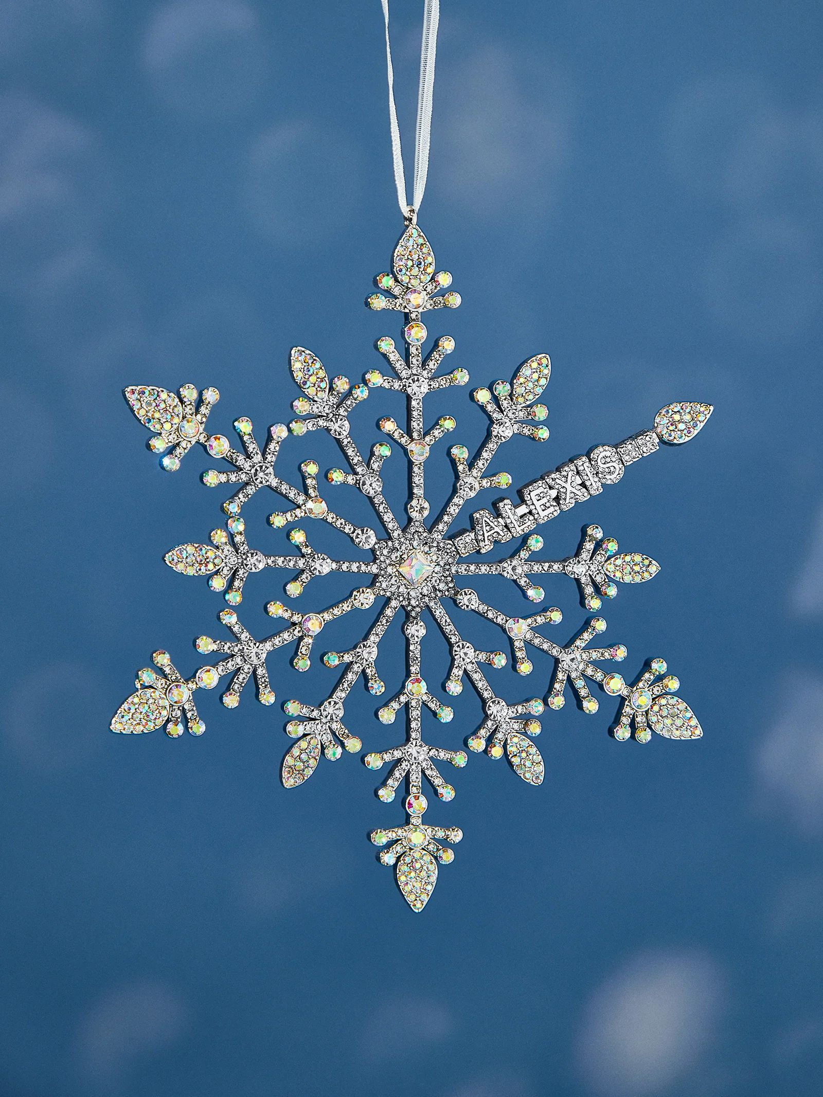 In A Flurry Custom Ornament - Silver | BaubleBar (US)