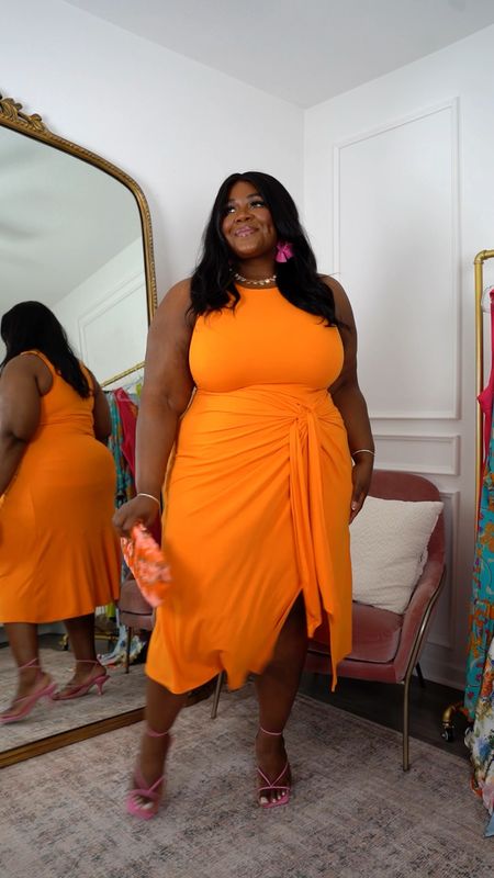 5 DAYS OF DRESSES • and we’re starting off with this orange number.  🧡🧡🧡 IT’S ONLY $24 and comes in 3 COLORS. I’m wearing an XXL with shapewear. 

comment ORANGE and I’ll send you the deets to this look. 

#plussizedresses #5daysofdresses #springdresses 

#LTKfindsunder50 #LTKplussize #LTKsalealert