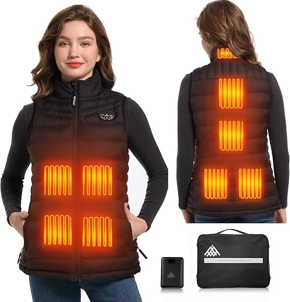 PIFMYSEDOL Heated Vest for Women with Battery Pack, Lightweight Heating Vests in Black | Amazon (US)