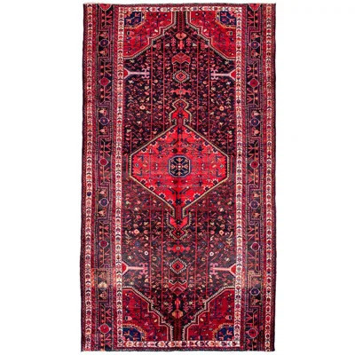 Bhanwari One-of-a-Kind 5'3" x 9'10" 1970s Area Rug in Red/Blue | Wayfair North America