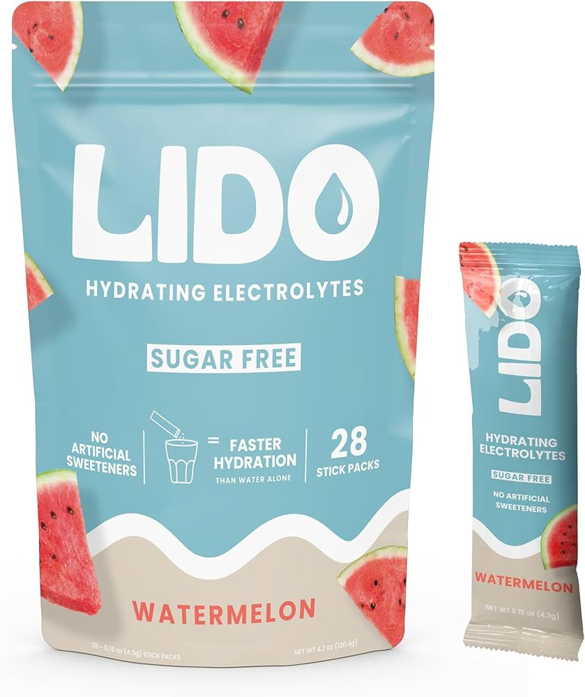 LIDO Hydrating Electrolytes | No Added Sugar | On The Go Powder Packets | No Artificial Ingredien... | Amazon (US)