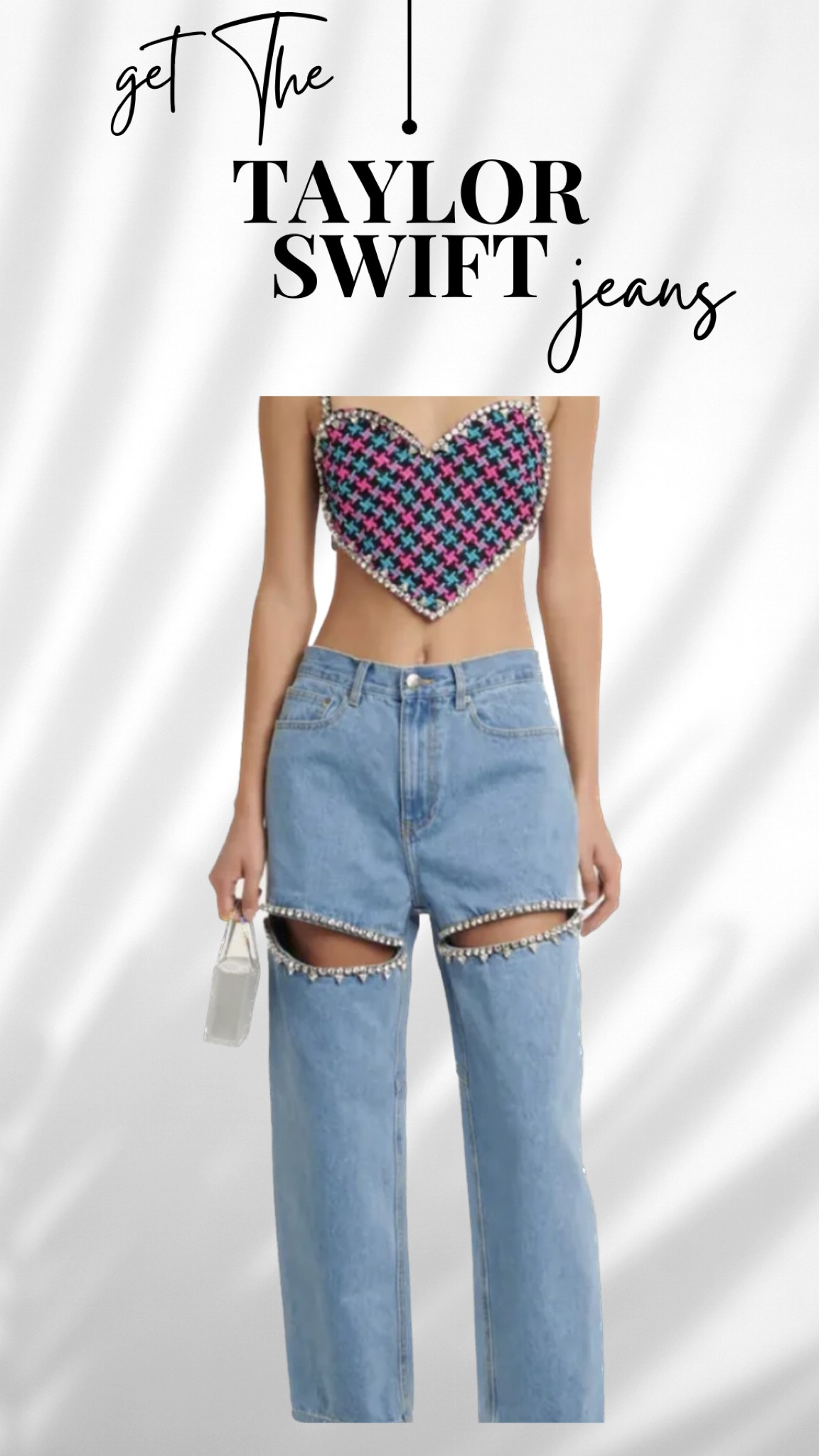 Taylor Swift jeans — GlitzyBella — run and grab these — will sell out — hot item — trend alert — swifties — Taylor Swift outfit — denim cutout jeans — rhinestone jeans — trending — as seen on Taylor Swift — popular jean — statement piece 

#LTKGiftGuide #LTKstyletip