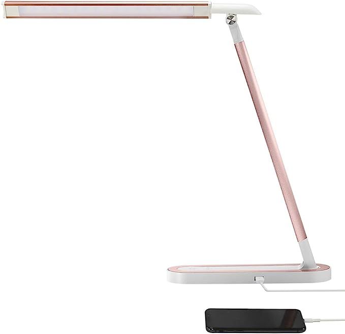HDTIME-Desk Lamp with USB Charging Port, 3 Lighting Modes 3 Brightness Levels Desk Light,Touch Co... | Amazon (US)