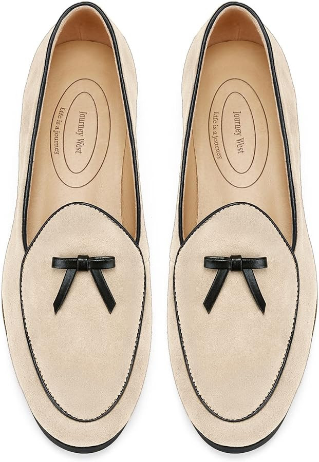 Journey West Suede Tassel Loafer for Women Slip-on Belgian Penny Loafers Shoes for Women in Many ... | Amazon (US)