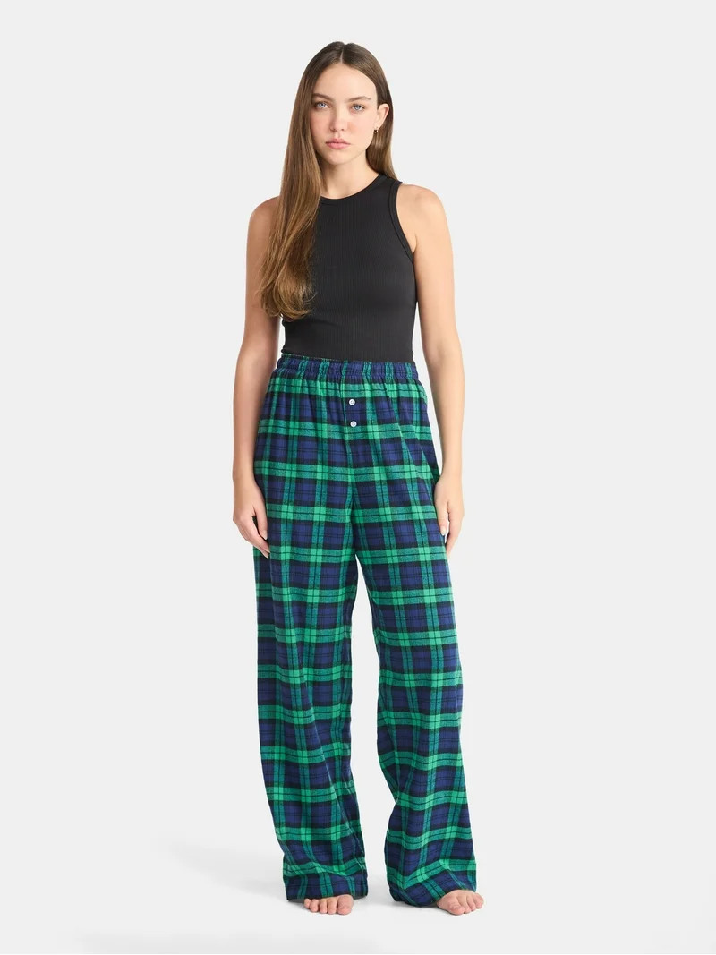 No Boundaries Sleepwear Cotton Boxer Pants, 31'' Inseam, Women’s | Walmart (US)