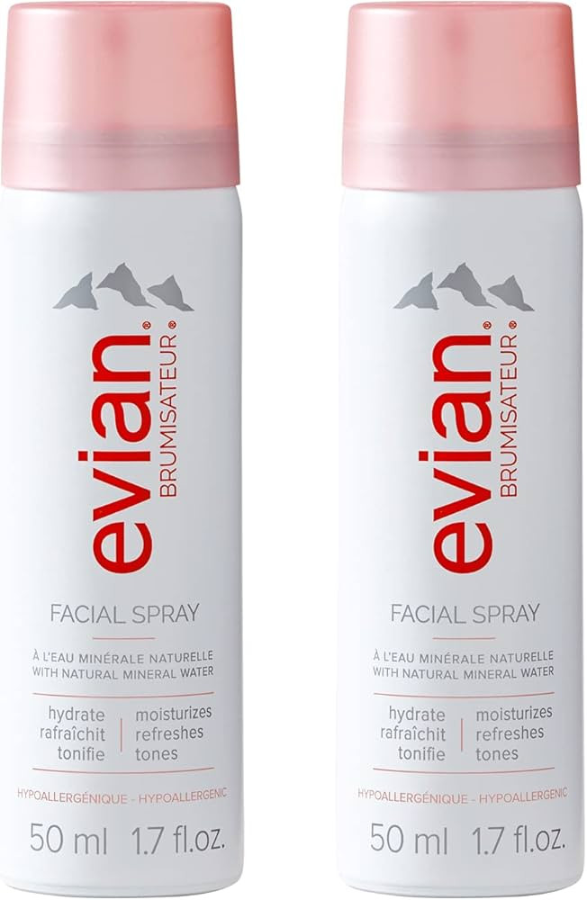 Evian Facial Spray Travel Duo 1.7 Fl Oz (Pack of 2) | Amazon (US)