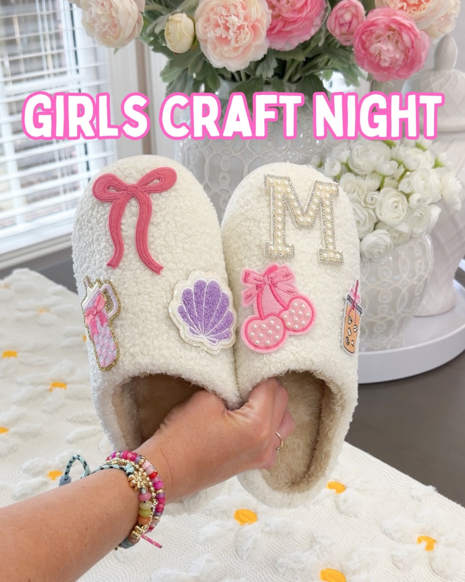 Try these DIY slippers for your next girls craft night! I got all of my supplies at Hobby Lobby, but found tons of cute options to order your supplies online!

#LTKselfcare #LTKU #LTKmomlife