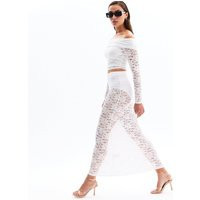 Women's White Lace Fishtail Hem Maxi Skirt New Look | New Look (UK)