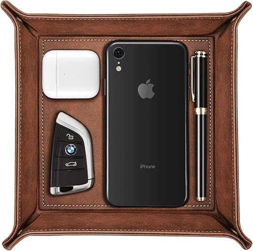 SITHON Valet Tray Desktop Storage Organizer – Premium PU Leather Catchall Tray Bedside Vanity T... | Amazon (US)