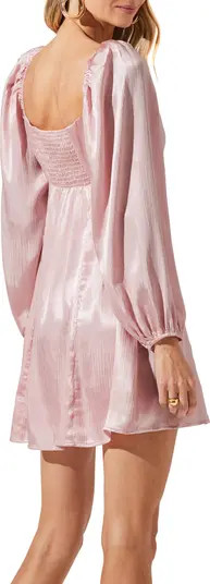 Long Sleeve Satin Minidress | Nordstrom