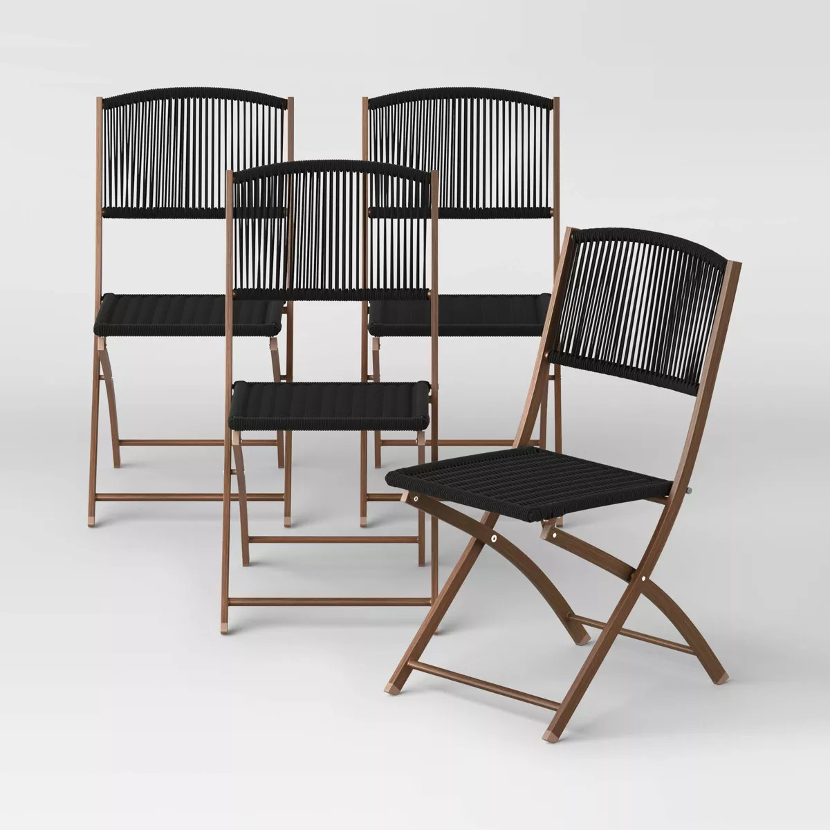 1pc Purcell Patio Folding Chair Black - Threshold™ | Target