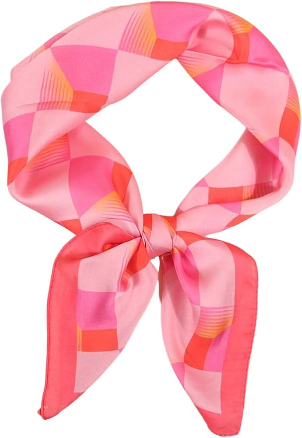 Verdusa Women's Vintage Satin Headscarf Elegant Square Scarves Hair Bandana | Amazon (US)