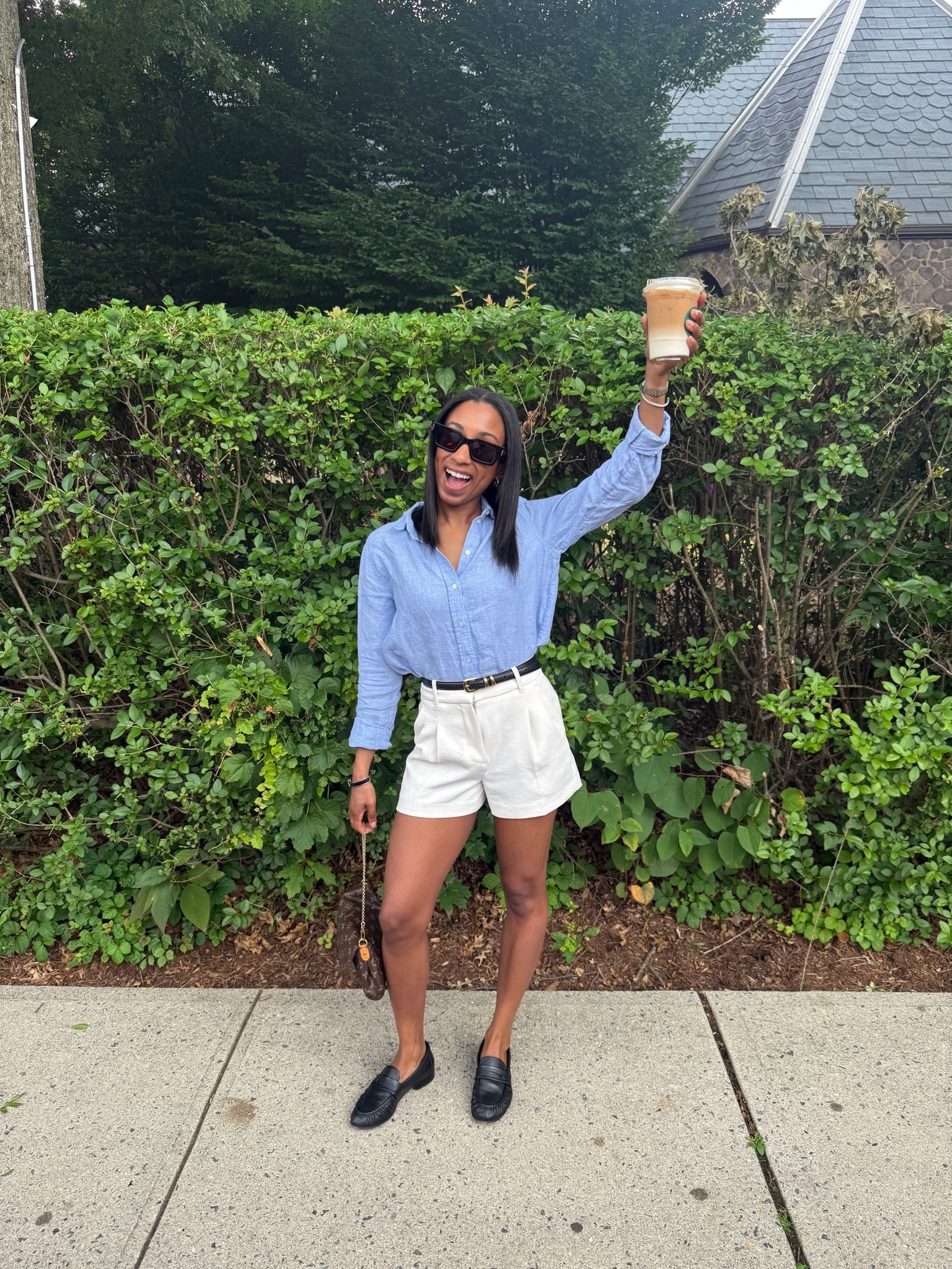 iced lattes make me happy☕️

you can never go wrong with a button down, shorts & loafers. This is the perfect summer outfit☀️

#LTKootd #LTKPetite #LTKWorkwear