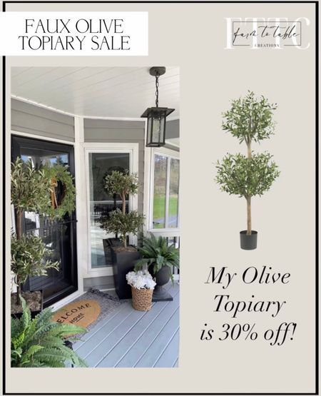 Faux Plant Sale. Follow @farmtotablecreations on Instagram for more inspiration. Nearly Natural Floral is having a 30% off sale. My olive topiary is included. Porch Plants. Faux Plants. Outdoor Potted Olive Trees. Front Porch    

#LTKFind #LTKhome #LTKsalealert