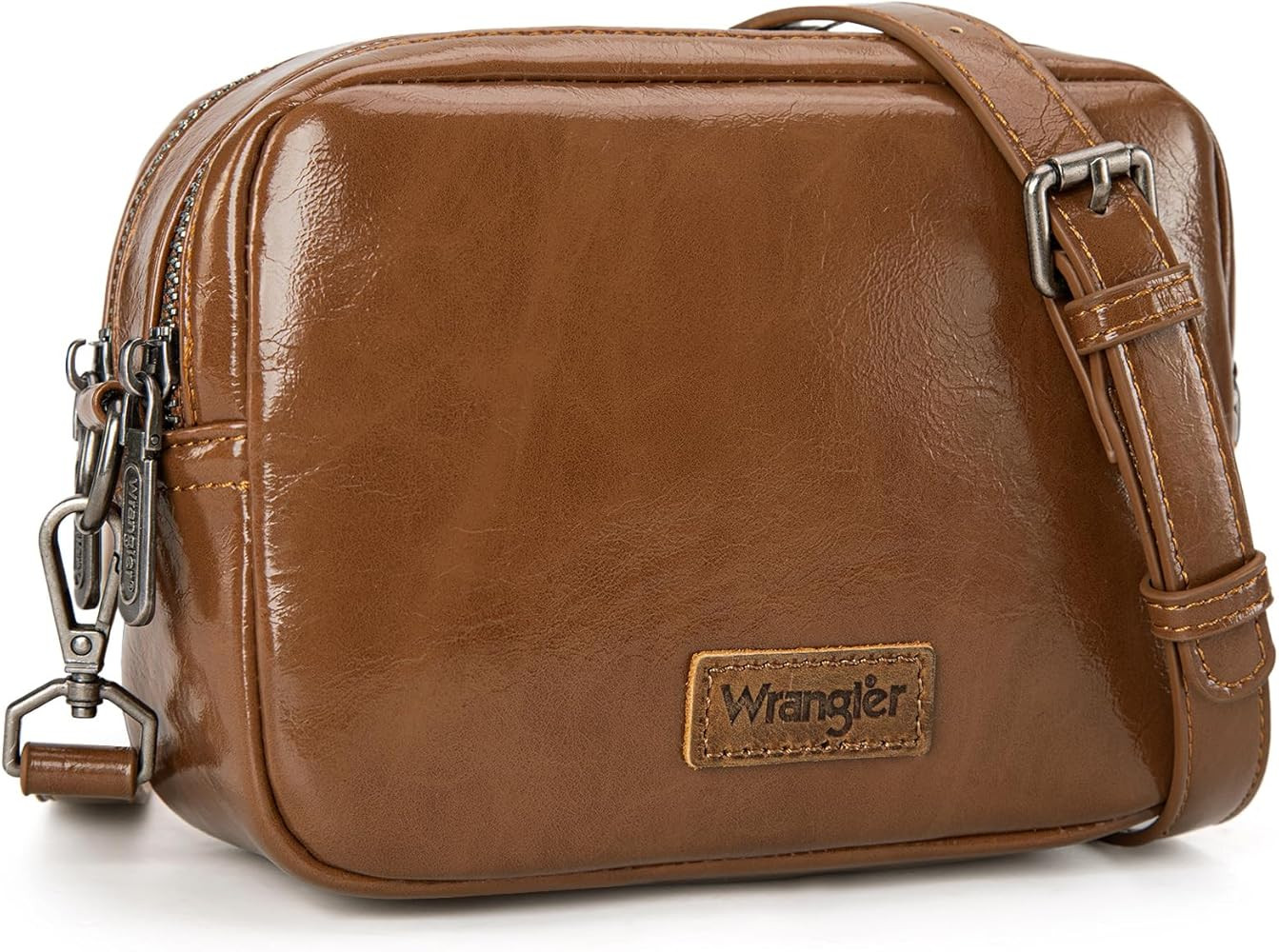 Wrangler Crossbody Bags for Women Shoulder Handbag with Dual Zipper Design | Amazon (US)