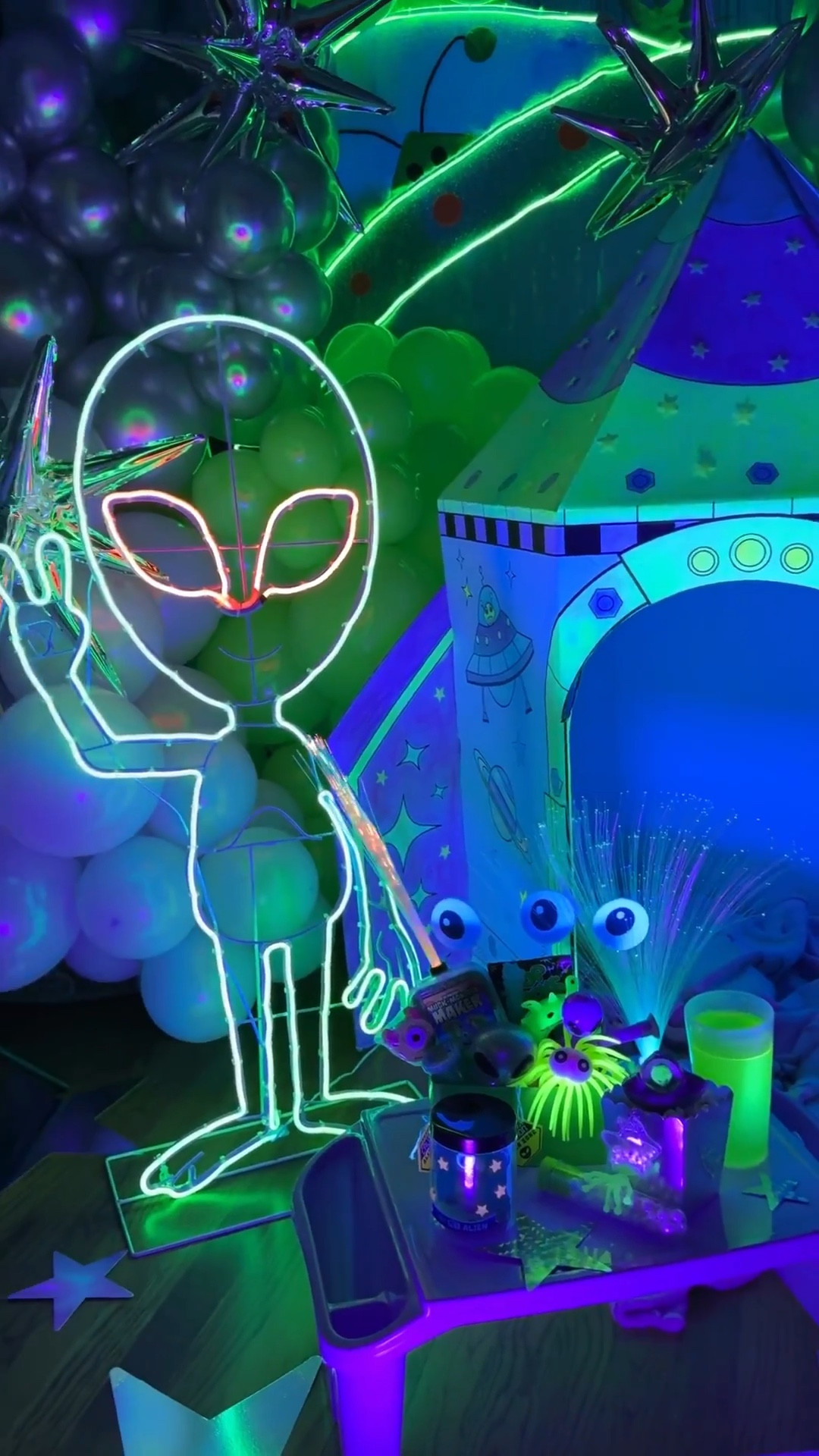 #otcpartner With the help of my friends over at Oriental Trading Company I was able to create this alien invasion sleepover. There’s no time to waste as we must color our rocket to blast off before the aliens arrive. This extra-terrestrial idea is out of this world with glowing juice, a neon alien and hovering UFO! The party continues with a favor box filled with alien keepsakes including pop rocks, rock candy, alien slime and more! Take the invaders by surprise by abducting your very own pet alien as a keepsake. 

To create your own alien invasion use code YAY at checkout for free shipping on your order $25 or more!  


#LTKSeasonal #LTKParties