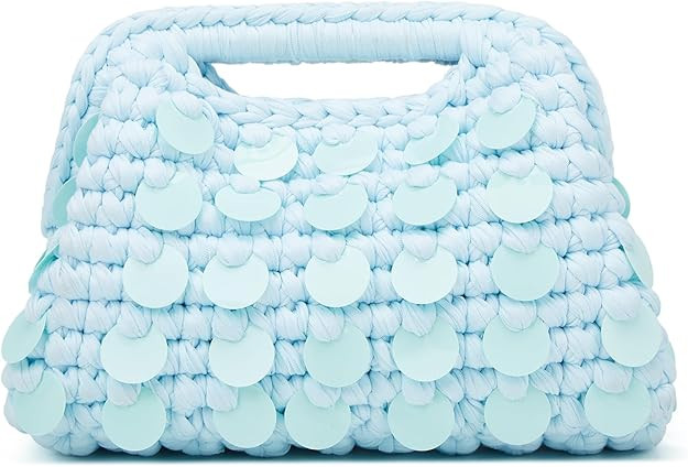 Crochet Sequin Handwoven Crossbody Bag Women Cloud Boho Summer Beach Purse Travel Shoulder Bags E... | Amazon (US)