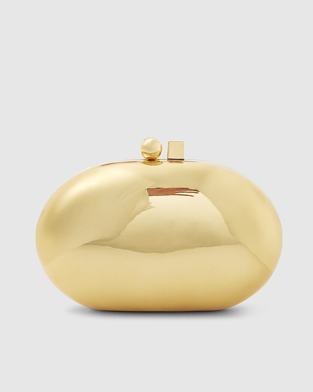 Gold Metal Hard Shell Clutch Bag | River Island UK & IE