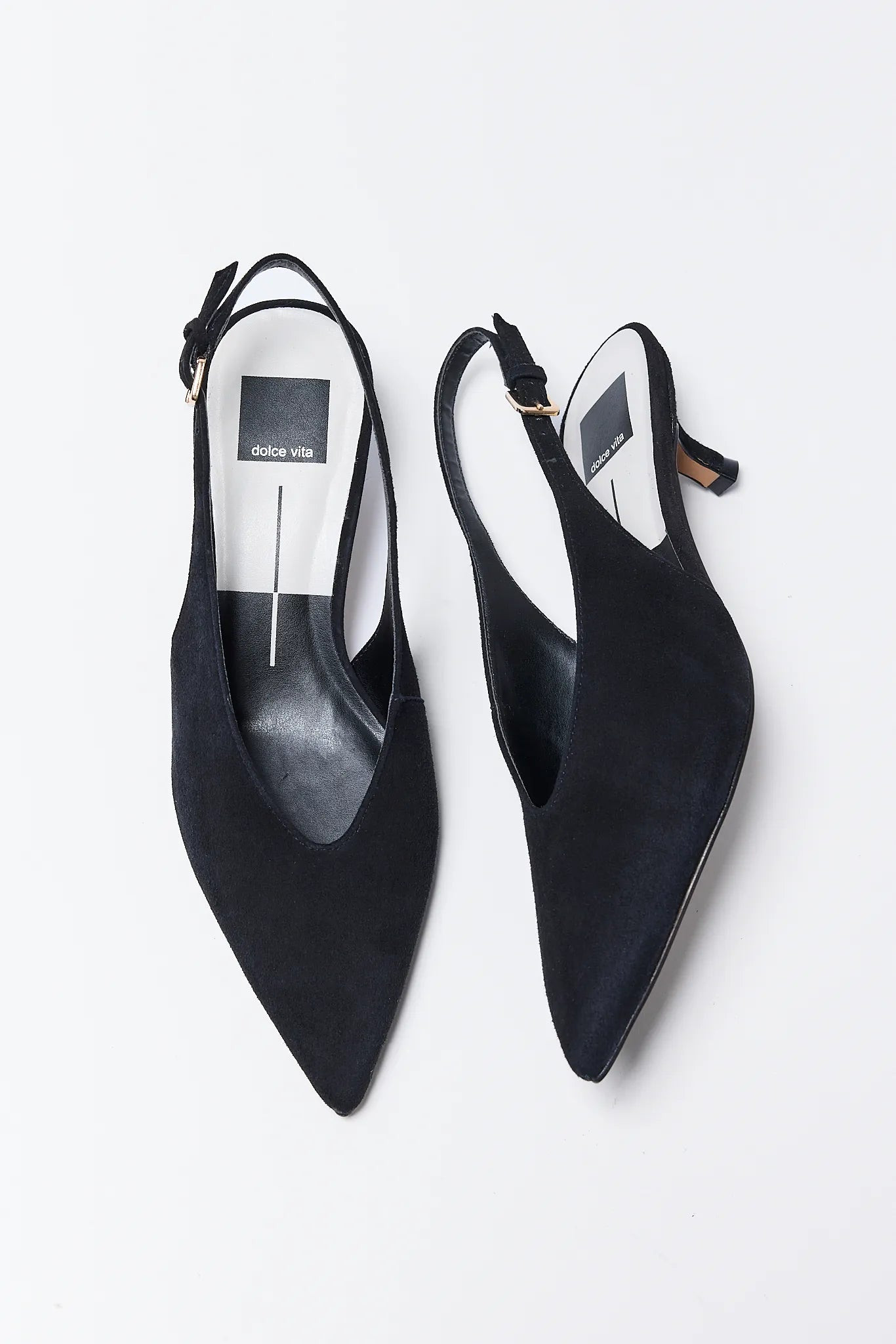 Alenna Black Suede Pointed Toe Heels | Avara