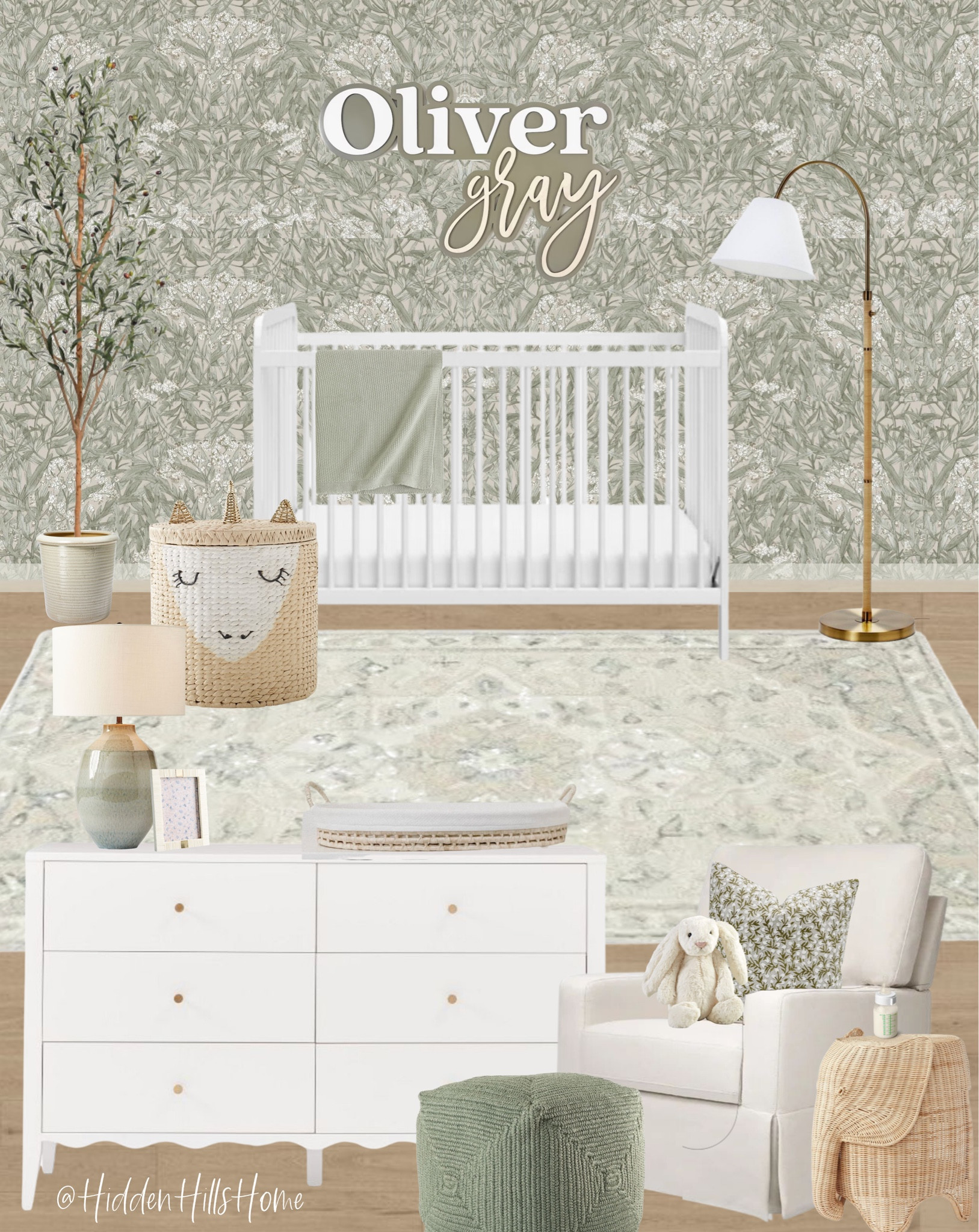 Nursery decor, cute nursery mood board, sage green nursery, home decor, nursery ideas, nursery Inspo #nursery #babygirl

#LTKhome #LTKfamily #LTKbaby