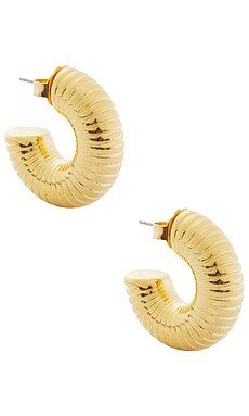 Brinker + Eliza Groove Hoops in Gold from Revolve.com | Revolve Clothing (Global)