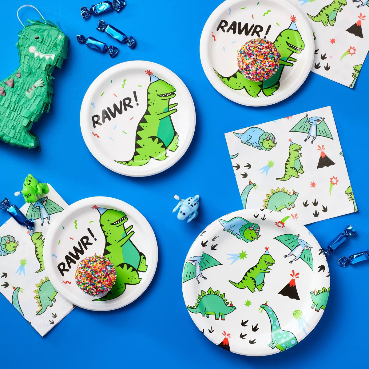20ct Dinosaur Snack Plates - Spritz™ | Target