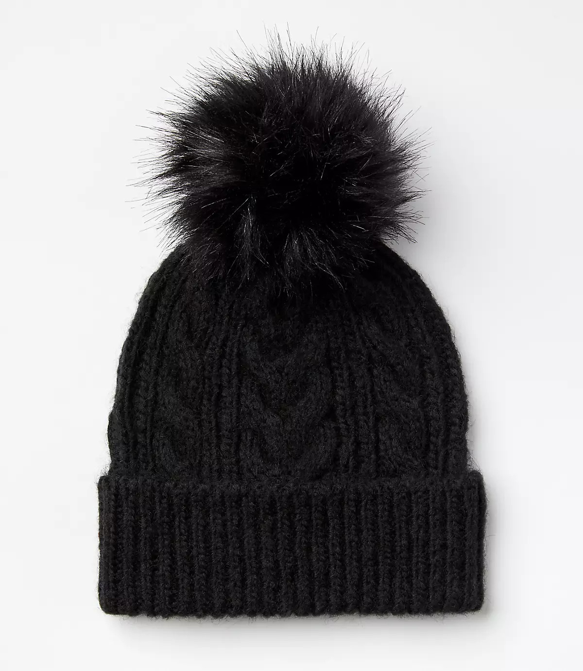 Cable Pom Pom Beanie | LOFT