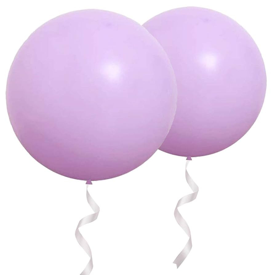 36 Inch Giant Round Balloons Macaron Purple Pink 6 Packs Latex Balloons for Photo Shoot Wedding B... | Amazon (US)