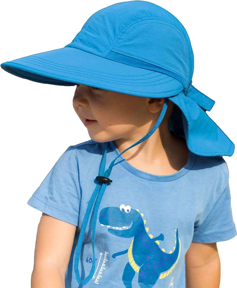 Camptrace Toddler Kids Sun Hats with Neck Flap UPF 50+ UV Protection Wide Rigid Brim Boys Girls B... | Amazon (US)