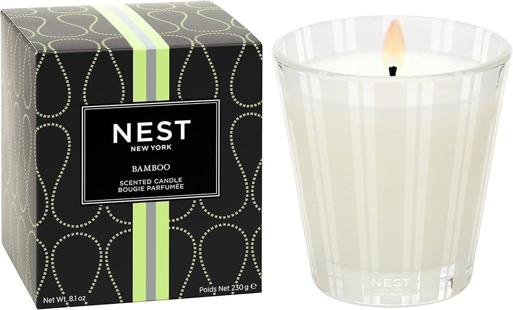 NEST New York Scented Classic Candle, Bamboo - 8.1 oz - Up to 60-Hour Burn Time - Reusable Glass ... | Amazon (US)