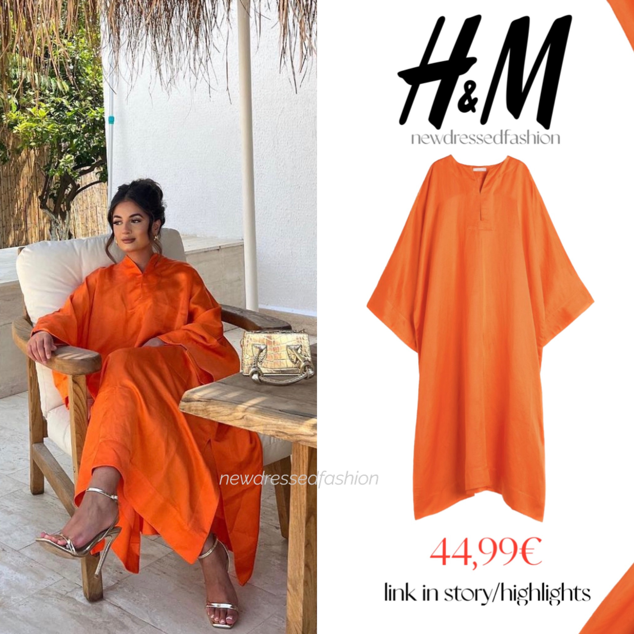 Satin Kaftan Dress - Orange - … curated on LTK