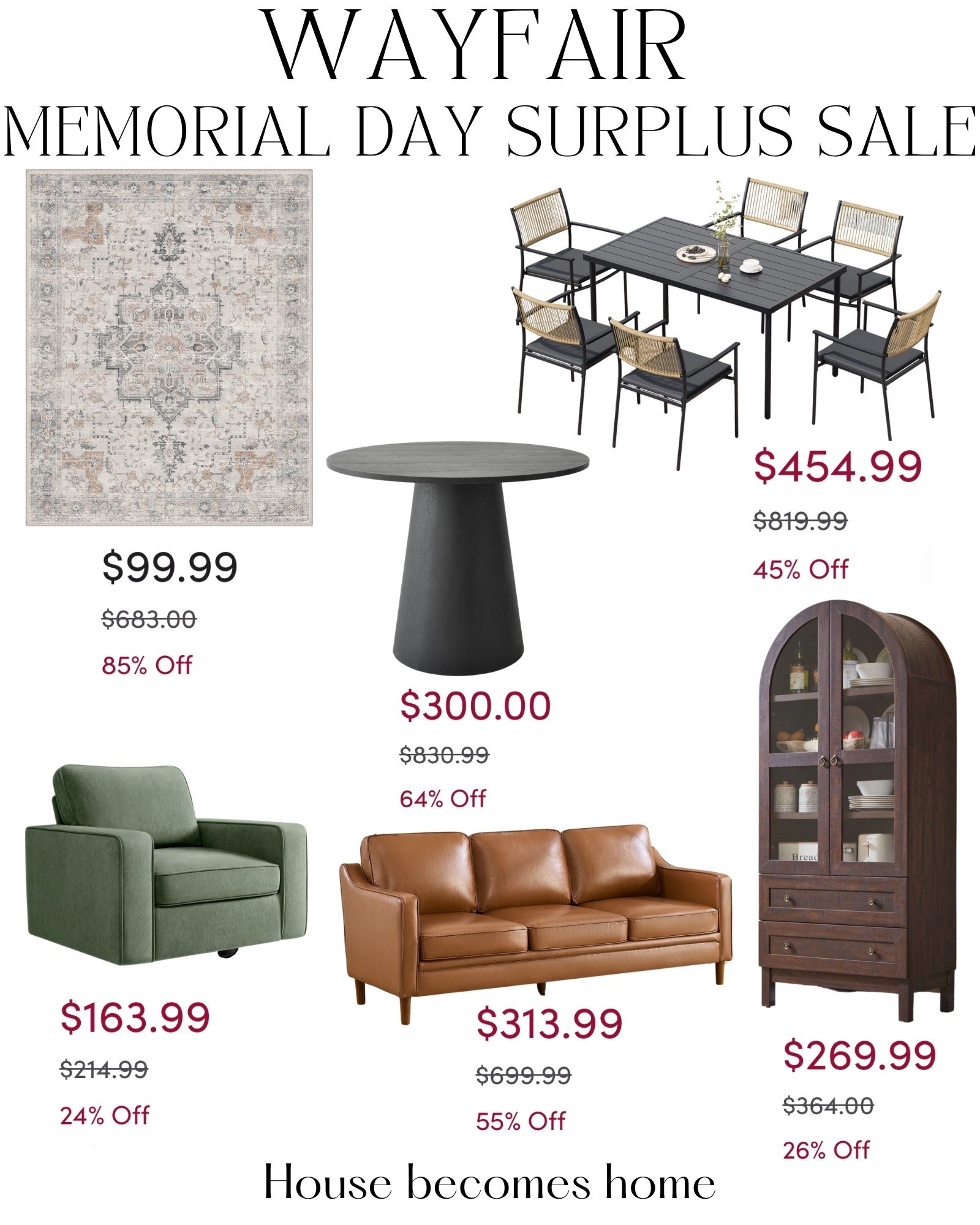 Wayfair Memorial Day Sale!

#LTKSaleAlert #LTKSeasonal #LTKHome