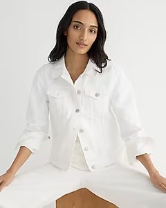 Classic denim jacket in white | J.Crew US